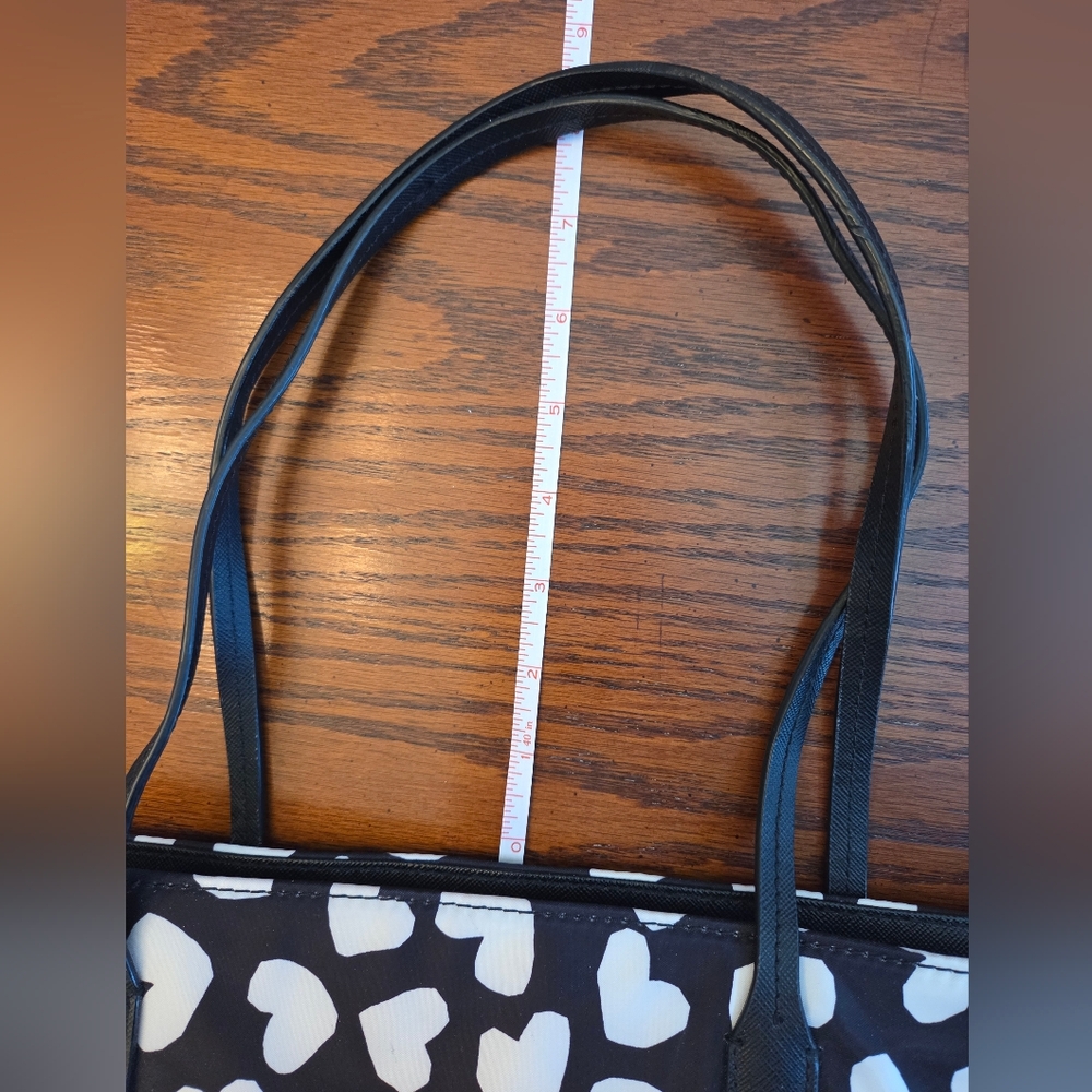 kate spade Black and White Heart-Print Tote - Picture 10 of 10